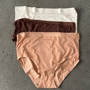 NWT Breebies Signature Satin Trim Briefs‎ Set of 3 Panties Undies
